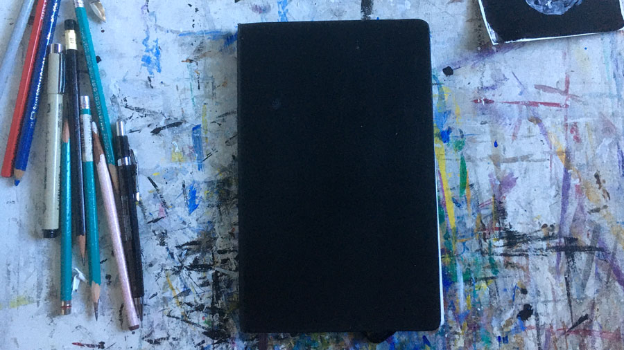 Sketchbook 22 is a Black Moleskine, started June 2019