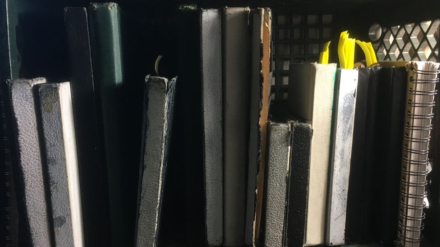 Shelf of Sketch Journals